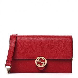 GUCCI GG Interlocking Continental long Wallet /Crossbody Bag